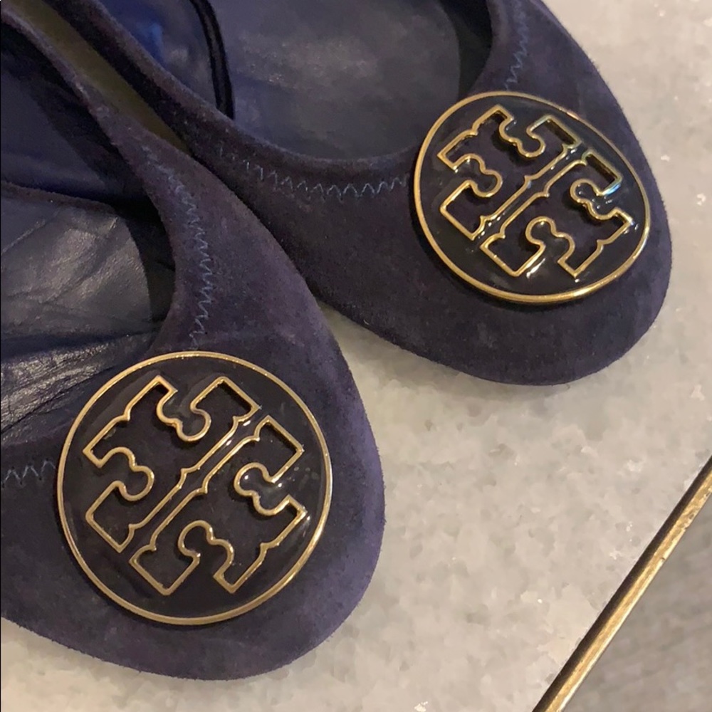 Tory Burch Purple Suede Flats - Picture 2 of 5